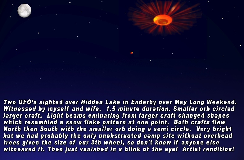 ufo
                        over hidden lake