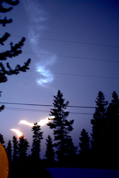 2nd photo of the contrail by Chris Savard, Porter Creek Subdivision