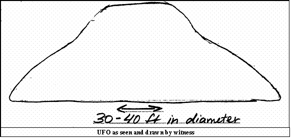 Vedder River UFO - Front View - Drawn by Witness