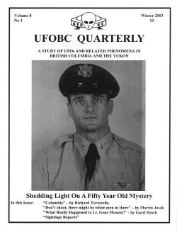 UFOBC Quarterly - Winter 2003