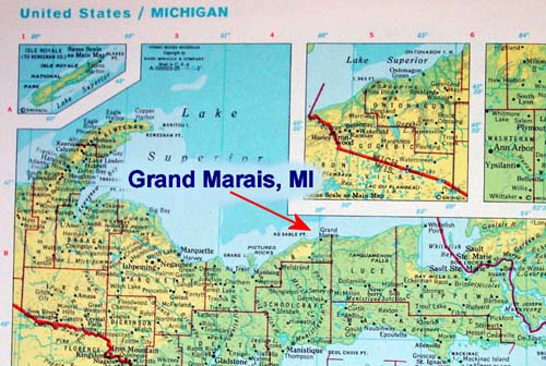 Finding Grand Marais In Atlas   MapUpperMichigan 