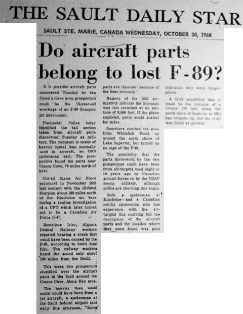 kinross - Do Aircraft Parts Belong to F-89?